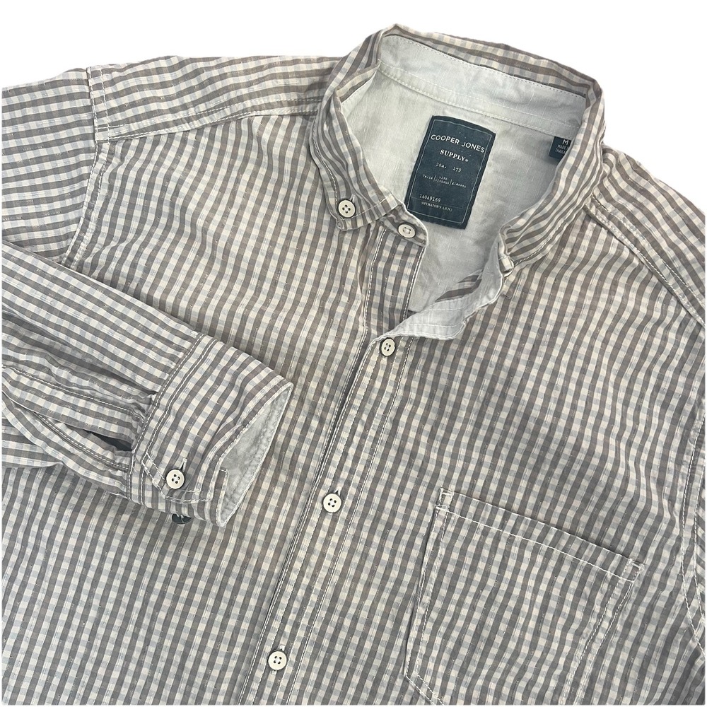 Cooper Jones Supply Company L/S Button Down Shirt Mens Medium Check Vintage Look